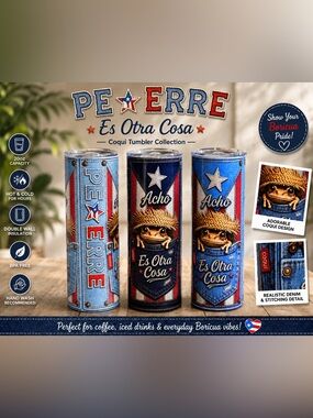 PE-ERRE Es Otra Cosa |Coquí Puerto Rico 20oz Skinny Tumbler